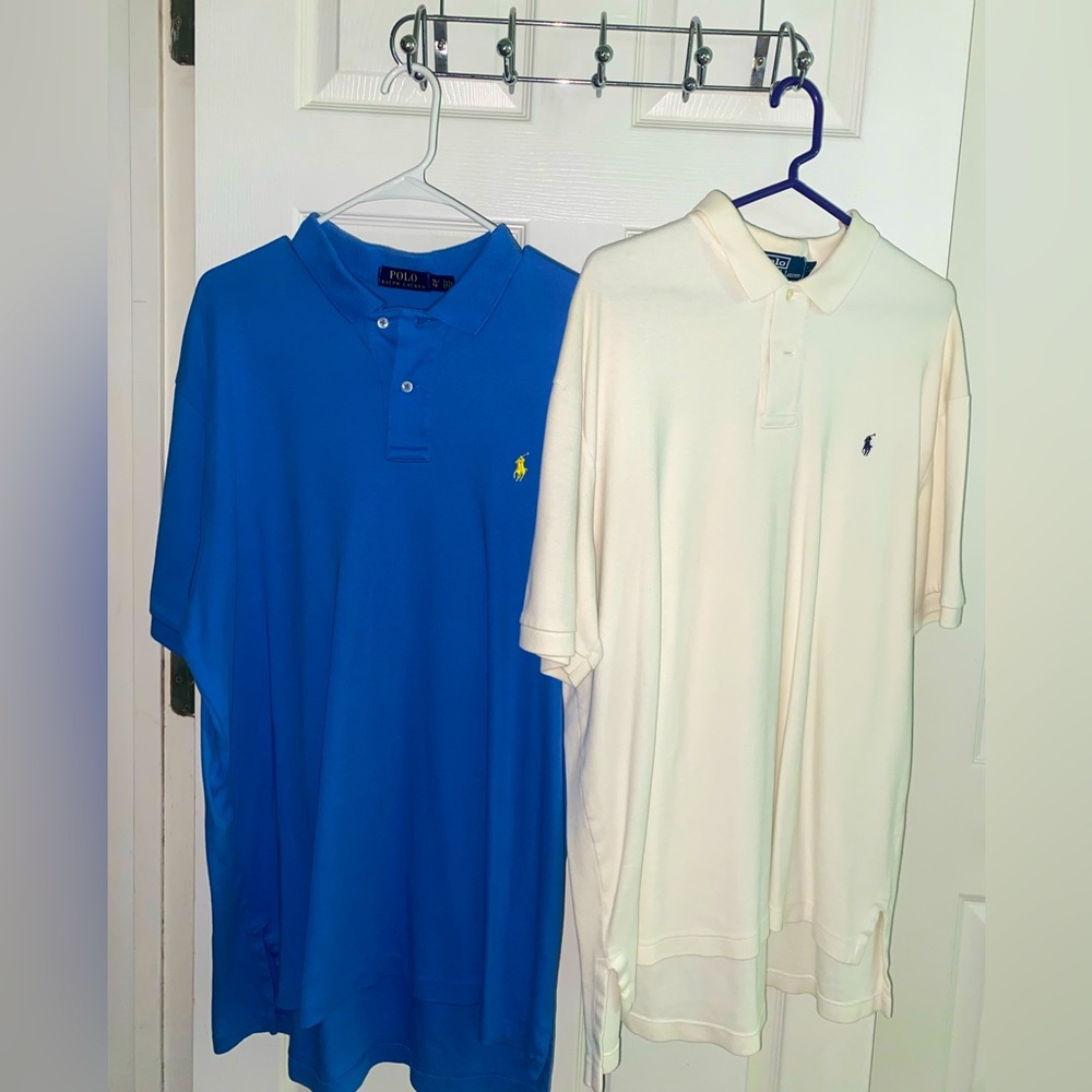 4 Polo XL Shirts being sold together for $80 or 1 for $25.